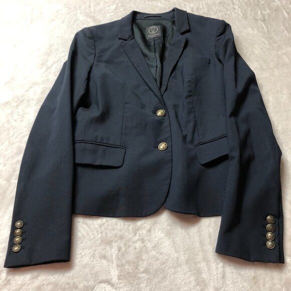 Aritzia Talula Navy Exeter Boyfriend Wool Blend Blazer Size 4 - Picture 4 of 11